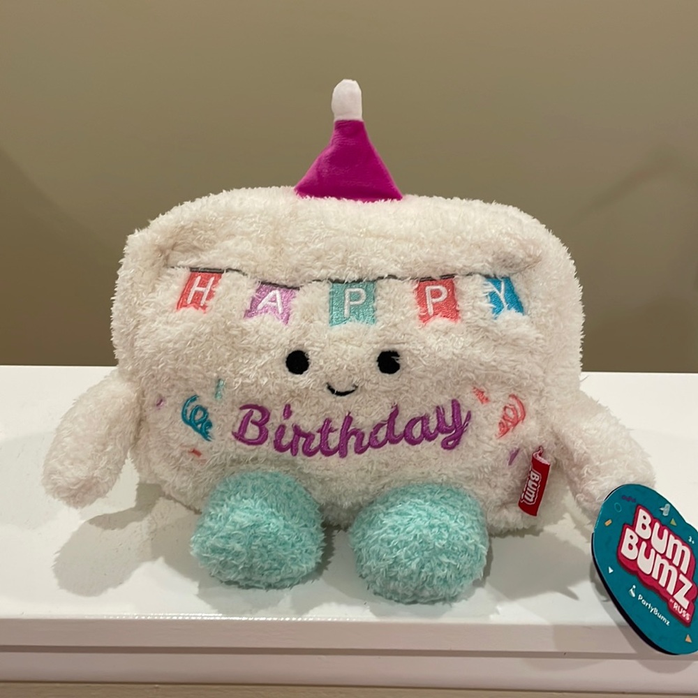 NWT 7.5” Benji the Birthday Banner PartyBumz Bumbumz by Russ